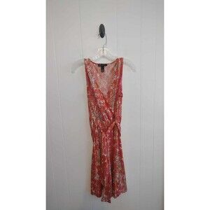 INC | Pink & Orange Pattern Slinky Sleeveless Knee Length Dress Size Medium